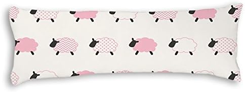 Veronicaca Cartoon Sheep Pattern Custom Cotton Body Pillow Covers Pillow Cases 20"x54"