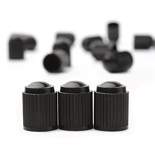 LanMa Valve Stem Caps Black Plastic Car Dustproof Caps Tire Wheel Stem Air Valve Cap (20Pcs) - Thumbnail 4