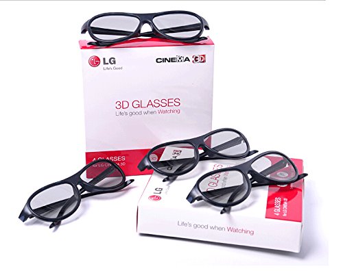 3d Glasses Eyewear Polarized Passive Glasses for Lg Cinema Ag-f310 Pack of 4