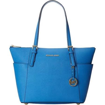 Michael Kors Jet Set Saffiano Leather East West Top Zip Tote - Heritage Blue