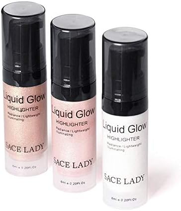 Veena 1pcs Face Highlighter Cream Liquid Illuminator Makeup Shimmer Glow Kit Make Up 3D Facial Brighten Shine Brand Cosmetic For Beauty6Ml- 1Pcs