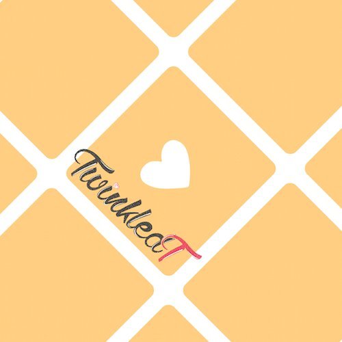 Single Heart Nail Vinyls By Twinkled T - 1 Sheet of 24 Stencils and 24 Decals