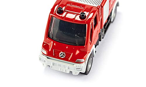 SIKU 1068, Feuerwehr Unimog, 1:87, Metall/Kunststoff, Rot, Bereifung aus Gummi, Spielzeugfahrzeug für Kinder – Bild 7