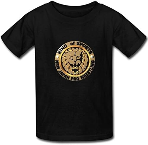 Taojing Custom Japan Pro Wrestling Men's Short Sleeve T-Shirt Basic Cotton Tee L Black