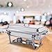 Giantex 2 Packs Chafing Dish 9 Quart Chafer Dishes Buffet Set Stainless Steel Rectangular Chafing Dish Set with Half Size Pan