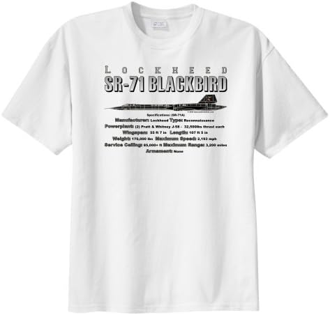 WarbirdShirts Men's Lockheed SR-71 Blackbird Short Sleeve T-Shirt
