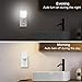WAYNEWON 0.5W Plug-in LED Night Lights, Stylish Nightlights with Dusk to Dawn Sensor, White Light Perfect for Bathroom, Kitchen and Hallway, 2-Pack