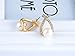 Sunshiny Fashion Ladies Fine Jewelry Women Elegant Cross Rhinestone Cross Curve Lmitation Pearl Studs Earrings Ear Studs (Gold)