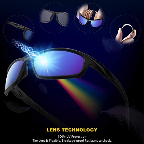 RIVBOS Sunglasses for Men Women Polarized UV Protection Sports Fishing
