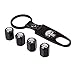 Car Wheel Tyre Tire Stem Air Valve Caps Key Chain Set