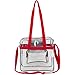 Eastsport Clear NFL Stadium Approved Tote, Sport Red