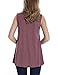 Flowy Tank Tops for Women,Messic Women's Vintage Buttons V Neck Sleeveless Flared Tunic Tank Tops Shirts(Wine,XX-Large)