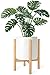 Mkono Plant Stand Mid Century Wood Flower Pot Holder Display (Plant Pot NOT Included) Potted Rack Rustic Decor, Up to 8 Inch Planter, Naturalthumb 1