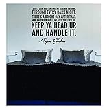 TUPAC I Know It Seems Hard Version 2 decal sticker wall vinyl 2pac shakur hip hop words rap music