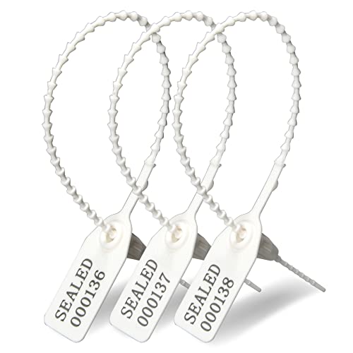 1000 Numbered Plastic Tamper Seals, Zip Ties For Fire Extinguishers