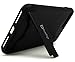 iPhone 7 Plus Case, Bastex Hybrid Slim Fit Black Rubber Silicone Cover Hard Plastic Black Brushed Metal Design Kickstand Case with Hidden Credit Card Slot for Apple iPhone 7 Plus