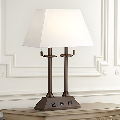 Charlton Traditional Desk Table Lamp with Hotel Style USB ...