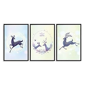 Framed for Living Room Bedroom Abstract Deer Collecti...