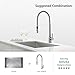 Kraus KPF-2730CH Modern Crespo Single Lever Commercial Style Kitchen Faucet with Flex Hose, Chrome