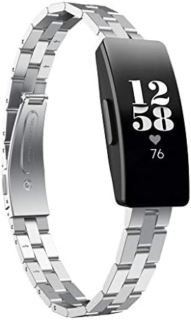 for Fitbit Inspire/Inspire HR Watch Strap Luxury Stainless Steel Strap Wrist Watch Band Bracelet Replacement for Fitbit Inspire/Inspire HR 5 Colors to Choose from