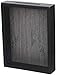 Shadow Box Display Case – Black Wooden Shadow Box Frame - Showcase Bottle Caps, Shells, Ticket Stubs, Airline Tickets, Ideal for Memorabilia Photos, Flowers, & Medals (10 x 8 in)