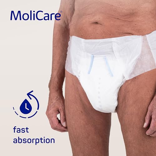 MoliCare Premium Elastic Adult Nappies – 10 Drops | High Absorbent Disposable Night-Time Diapers for Men & Women with Very Severe Incontinence | Size M | Pack of 14