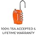 4 Pack TSA Approved Luggage Locks for Travel Safety, Small 4 Digit Combination Padlocks for Suitcases, Lockers & Bags
