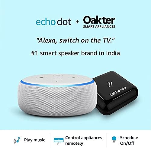 Echo Dot (White) bundle with OakRemote for A/C & TV control