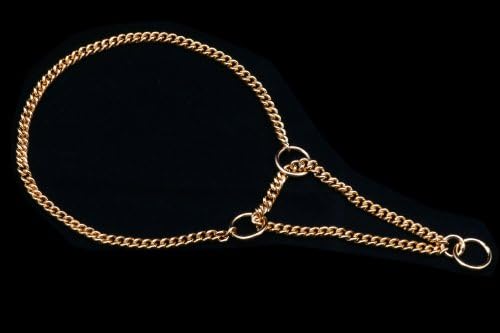 Alvalley Martingale Collar for Dogs - Show Chain Dog Collar - Made of Brass - Safe, Easy to Handle - Suitable for Showing, Training, and Walking - Perfect for Small, Medium, and Large Pets