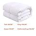 Ubauba All-Season Down Comforter 100% Combed Cotton Hypoallergenic Quilted Feather Comforter with Corner Tabs. Lightweight Goose Down Duvet Insert or Stand-Alone Comforter - Queen/Full 90x90