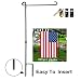 VIEKEY Garden Flag Stand Iron Garden Flag Pole-Holder with 2 Flag Stoppers and 1 Metal Anti-Wind Clip Metal Powder-Coated Weather-Proof Paint primary