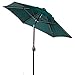 Abba Patio 7.5ft Patio Umbrella Outdoor Umbrella Patio Market Table Umbrella with Push Button Tilt and Crank for Garden, Lawn, Deck, Backyard & Pool, Dark Green