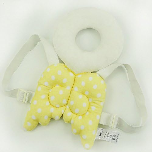 CdyBox Adjustable Infant Safety Protect Pad for Baby Walkers Toddlers Head Back Crawl Protection (Yellow)