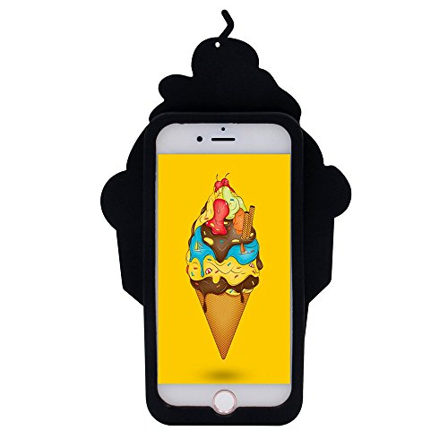 [REDshield] Apple iPhone 8/7/6S/6 Plus 3D Silicone Case, [Hot Pink Ice Cream Cone] Flexible Anti-shock Silicone Protective Skin Case Cover - Thumbnail 5