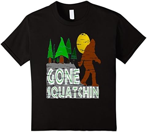 Kids Bigfoot gone squatchin t-shirt 8 Black