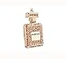 Crystal Key Chain, Smartlife15 Rhinestone Charm Key Ring Gift for Women Girl Bag Cellphone Car Pendant (Coffee(Perfume Bottle))