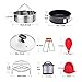 ULEE 9-Piece Accessories Compatible with Instant Pot 6 Qt - Including Steamer Basket, Glass Lid, Springform Pan, Egg Rack, Oven Mitts, Magnetic Cheat Sheet, Spoon Rest and Dish Clip