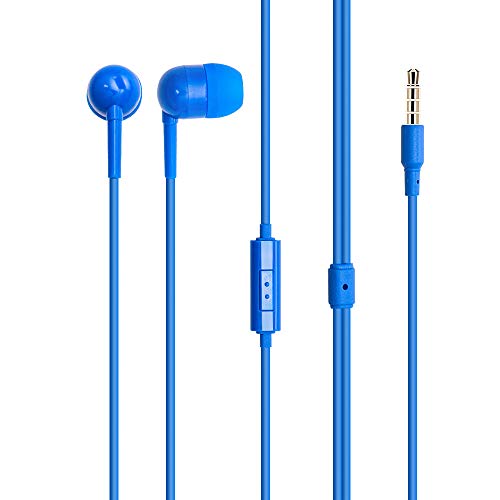 MINISO Colorful Music Earphone in-Ear Headphones with Microphone, Comfortable Earbuds Cute Earphones for Mobile Smartpho
