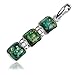 Ian and Valeri Co. Blue Amber Sterling Silver Square Long Pendant