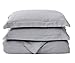 Word of Dream Brushed Microfiber Duvet Cover Set - Lightweight and Soft - King, Gray