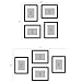 DesignOvation Gallery Wood Photo Frame Set for Customizable Wall or Desktop Display, Black 8x10 matted to 5x7, Pack of 4