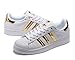 adidas Originals women's Superstar Foundation Fashion Sneaker White/bright gold