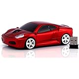 Jinfili Sport Car Wireless Computer Mouse Ergonomic Gaming Optical Mice USB 2.4G Mini Receiver for Windows Laptop Notebook Ma