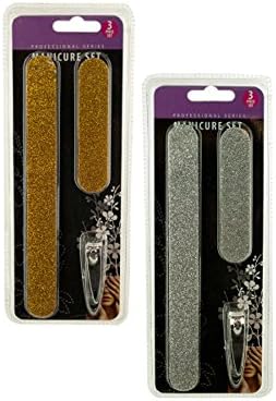 JT Cosmetics 3-Piece Glitter Manicure Set - 24 Pack
