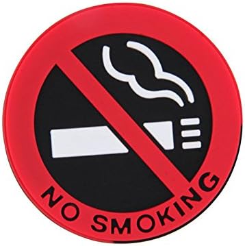 1pc Rubber NO SMOKING Sign Warning Logo Stickers Car Taxi Door Decal Badge Stick