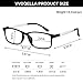VVDQELLA 2.5 Reading Glass Men, Blue Light Blocking Glasses for Computer, Lightweight Square Frame Spring Hinges Anti Glare