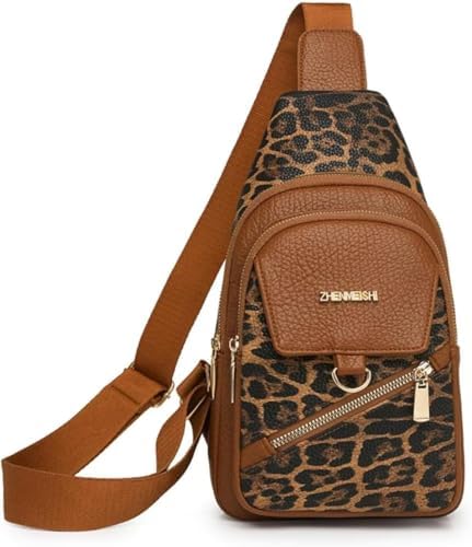 Amazon.com | Hiriotin Leopard Print Chest Bag for Women  display picture 2