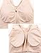 Kimikal Women Post-Surgery Wire Free Sports Bra (M(34A,34B,34C), Beige 2)