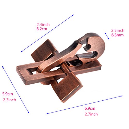 Lanlan Planer and Dulcimer Classic Unlocking Toy Brain Teaser Cast Puzzle Metal Toy Stress Relief Toy