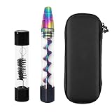 Premium Round Shape Glass Tool Set for Herb Leaves, Spices with Drawstring Bag (Rainbow)